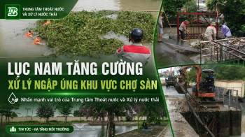 Lục Nam tập trung xử lý tình trạng ngập úng khu vực chợ Sàn, đề nghị Trung tâm Thoát nước và Xử lý nước thải hỗ trợ đánh giá tổng thể