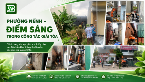 Phường Nếnh: Điểm sáng trong công tác giải tỏa vi phạm, trả lại không gian hạ tầng kỹ thuật phía sau hai dãy nhà