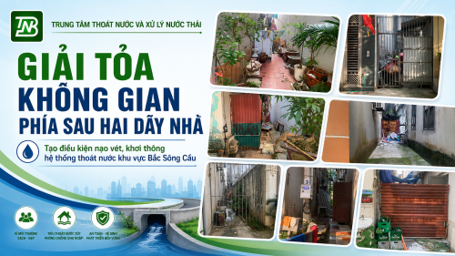Giải tỏa không gian phía sau hai dãy nhà, tạo điều kiện nạo vét, khơi thông hệ thống thoát nước khu vực Bắc Sông Cầu