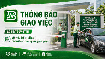 THÔNG BÁO GIAO VIỆC Số 54/TBGV-TTTN: Về việc bố trí lái xe hỗ trợ trực bảo vệ cổng cơ quan