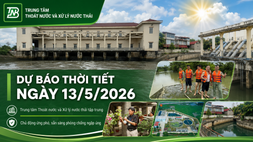 Trung tâm Thoát nước và Xử lý nước thải chủ động ứng phó với thời tiết nắng nóng, sẵn sàng nhiệm vụ phòng chống ngập úng