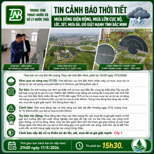 Cảnh báo mưa dông, mưa lớn cục bộ trên địa bàn tỉnh Bắc Ninh