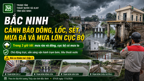 Bắc Ninh cảnh báo dông, lốc, sét, mưa đá và mưa lớn cục bộ