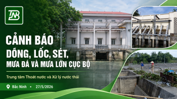 Cảnh báo dông, lốc, sét, mưa đá và mưa lớn cục bộ trên địa bàn tỉnh Bắc Ninh.