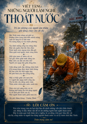 VIẾT TẶNG NHỮNG NGƯỜI LÀM NGHỀ THOÁT NƯỚC