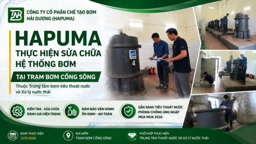 Thực hiện sửa chữa, kiểm tra hệ thống bơm tại Trạm bơm Cống Sông