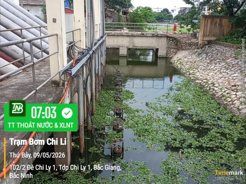BÁO CÁO TỔNG HỢP TÌNH HÌNH HOẠT ĐỘNG CÁC TRẠM BƠM NGÀY 09/5/2026 Trung tâm Thoát nước và Xử lý nước thải tỉnh Bắc Ninh